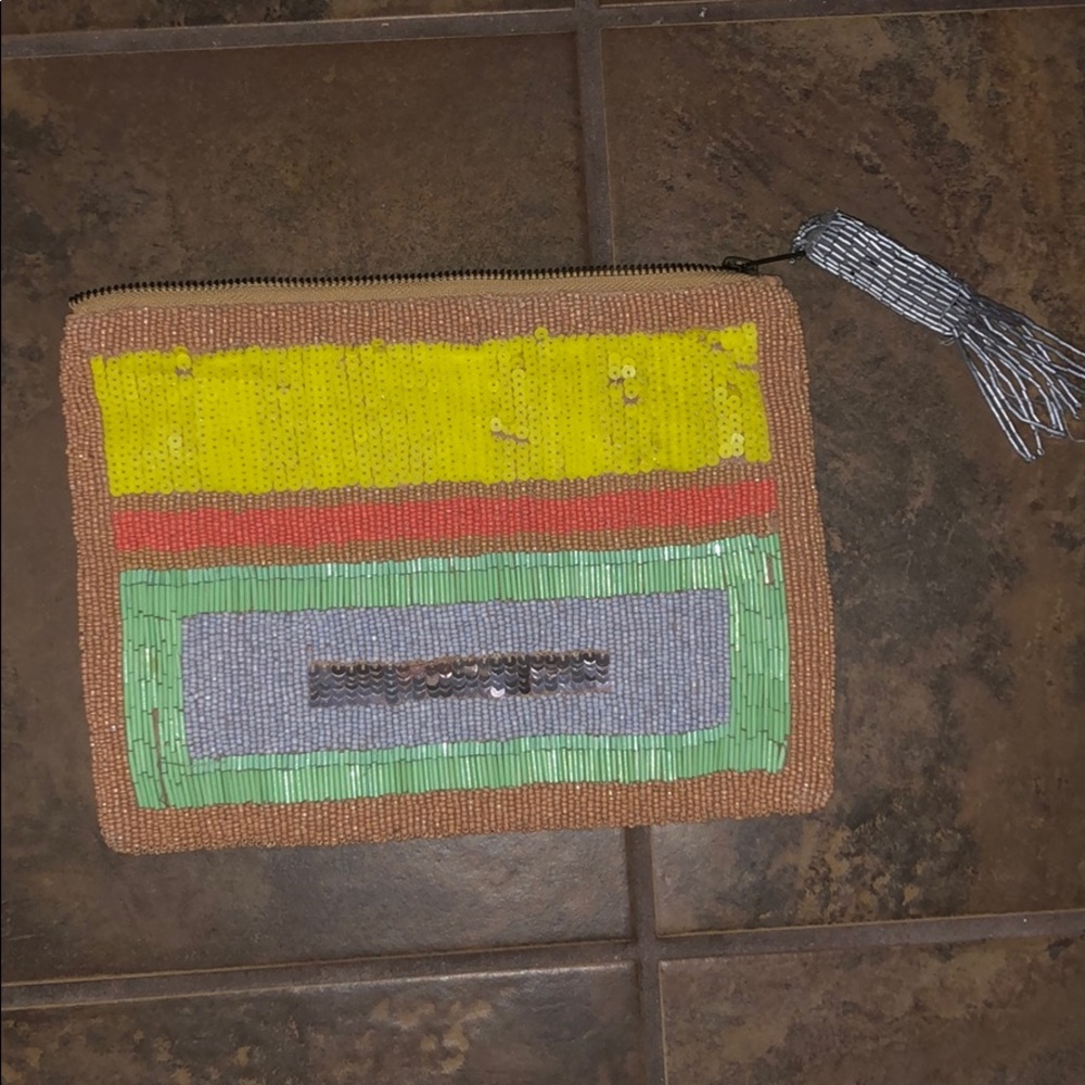 Beaded clutch bag